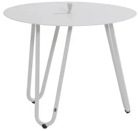 4 Seasons Outdoor | cool sidetable Ø 60 cm hoogte 45 cm, seashell  Bijzettafel    Wit weerbestendig