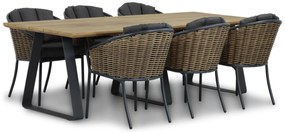 Tuinset 6 personen 240 cm Wicker Grijs Santika Furniture Santika Tika