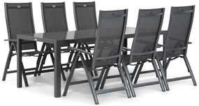 Tuinset 6 personen 210 cm Aluminium/Textileen /Aluminium/textileen Grijs Hartman Royal