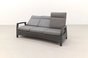Darwin/Jersey Deluxe stoel-bank loungeset 4-delig verstelbaar - Antraciet