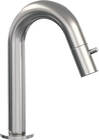 Brauer Brushed Edition opbouw fonteinkraan met gebogen uitloop RVS geborsteld PVD