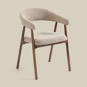 Walnoot Eetkamerstoel Ronde Rugleuning