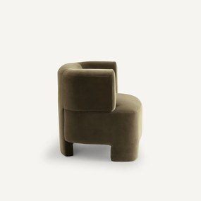 Fauteuil in fluweel, klein model, Darrel