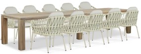 Tuinset 10 personen 400 cm Aluminium/rope Taupe Coco Barcelona/Brighton
