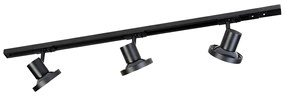 Modern railsysteem met 3 Spot / Opbouwspot / Plafondspots zwart 1-fase 100 cm - Iconic Jeany Modern GU10 Binnenverlichting Lamp