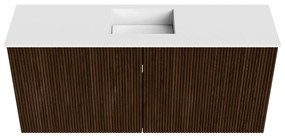 Mondiaz Joya 90cm toiletmeubel walnut met wastafel faye midden 1 kraangat talc