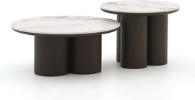 Bijzettafel tuin Apple Bee | Rond | Tuintafel Sintered stone | Ø80cm | Kees Smit Tuinmeubelen
