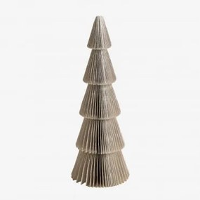 Set van 3 kerstbomen in papier Jesper Beige – linnen & ↑22.5 cm - Sklum