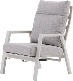 Barolo lounge tuinstoel verstelbaar aluminium latte