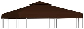 vidaXL Prieeldak 2-laags 310 g/m² 3x3 m bruin