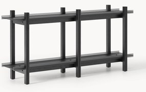 Wandrek Alex van eikenhout met glazen planken