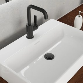 Schutte Los angeles wastafelkraan met draaibare uitloop zwart mat