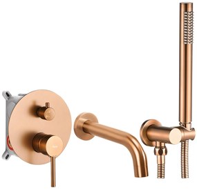 Inbouw badmengkraan Rea Lungo Brush Copper + BOX