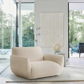 Fauteuil in bouclé stof, Spogano