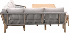 Garden Impressions Alora lounge dining set 5-delig links - grey sand
