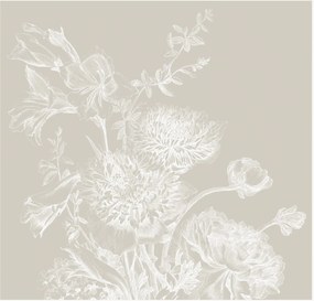 Behang Engraved Flowers