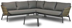 Hoek loungeset 5 personen Aluminium/wicker Taupe Coco Nathan/Rimini