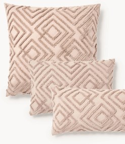 Katoenen perkal kussensloop Phil met getuft ontwerp