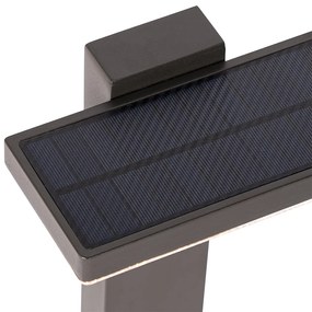 Staande buitenpaal antraciet 50 cm incl. LED en dimlicht op solar - Sunnie Modern IP44 Buitenverlichting