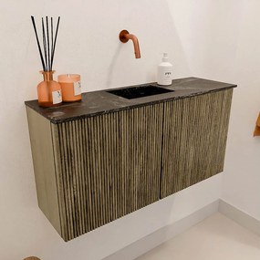 Mondiaz Joya DLux 80cm toiletmeubel dusk met wastafel faye midden zonder kraangat lava