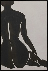 Schilderij Vrouw Beige Zwart