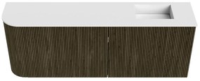 Mondiaz Joya 110cm toiletmeubel ronding links shadow met wastafel faye rechts 1 kraangat talc