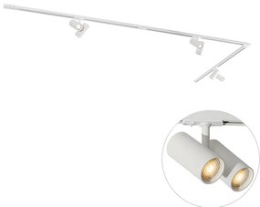 Modern railsysteem met 3 Spot / Opbouwspot / Plafondspots wit 1-fase - Iconic Scopio Modern GU10 Binnenverlichting Lamp