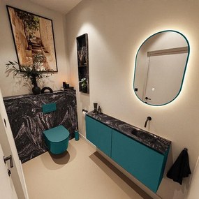 MONDIAZ TURE-DLUX 120cm toiletmeubel Smag. EDEN wastafel Lava positie rechts. Zonder kraangat. TUREDX120SMAR0LAV