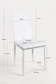 Set 4 Lauter Kunstlederen Stoelen