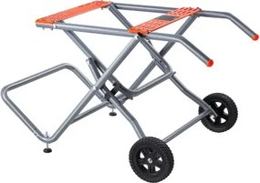 VEVOR tafelzaagstandaard, draagvermogen 158 kg, opvouwbare basis met 8 inch rubberen wielen, eenvoudig op te bergen, universeel voor de meeste merken tafelzagen, 1100 x 760 x 620 mm