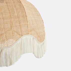 Hanglamp in rotan, met franjes,Ø69 cm, Daphné