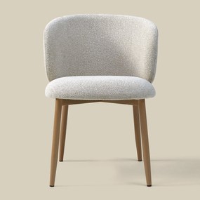 Eiken Eetkamerstoel Met Ronde Rug Creme