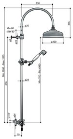 Hotbath Amice thermostatische regendouche chroom