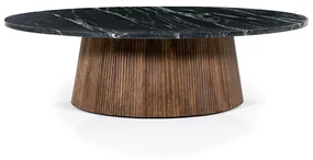 Eleonora Maxim Ovale Salontafel Zwart Marmer - 120 X 70cm.