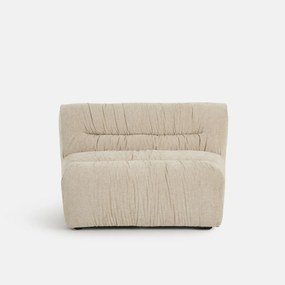 Loungestoel-element voor modulaire bank, in gevlamd chenille, SWEETY