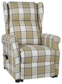 vidaXL Sta-op-stoel verstelbaar stof groen