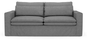 Rivièra Maison - Continental Sofa 2,5 Seater, washed cotton, grey - Kleur: grijs