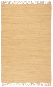 vidaXL Vloerkleed Chindi handgeweven 160x230 cm katoen beige