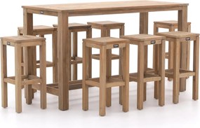 Barset ROUGH  | 8 personen | Tuinset teakhout | 9-delig | Kees Smit Tuinmeubelen