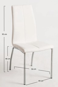 Pak 4 Humi Kunstlederen Stoelen