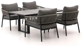 Diningset Bellagio  | 4 personen | Tuinset polywood | 5-delig | 160x90cm | Kees Smit Tuinmeubelen