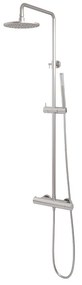 Brauer Brushed Edition opbouw regendoucheset met staafhanddouche en hoofddouche 20cm RVS geborsteld PVD