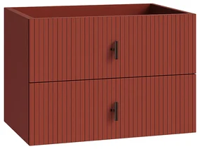 Muebles Raya onderkast ribbelfront 80cm met 2 softclose lades terracotta