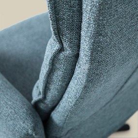 Elektrische Relaxfauteuil Stof Lichtblauw