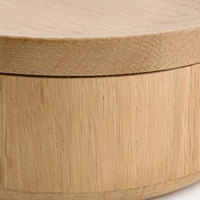 Massief eikenhouten doos, hoogte 7 cm, RENDO