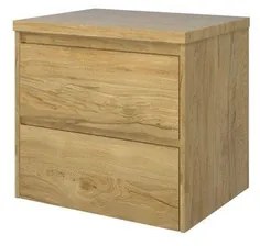 Proline Top badkamermeubelset - 60x46x55.2cm - wastafelblad - symmetrisch - MFC Ideal oak 1817242