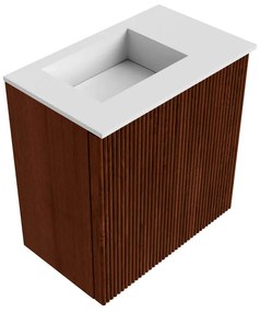 Mondiaz Joya 40cm toiletmeubel ruby met wastafel faye links 1 kraangat talc