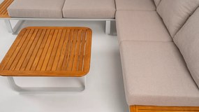 DATHO OUTDOOR Hoek Loungeset - Capri - Aluminium - Teak - Datho Outdoor