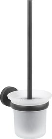 Saqu Eurotrend toiletborstel met wandhouder mat zwart