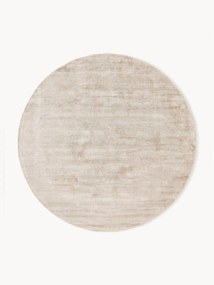 Rond handgeweven viscose vloerkleed Jane